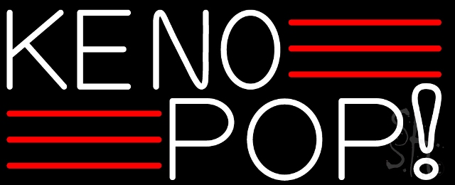 N105-14509-clear Keno Pop 2 Clear Backing Neon Sign, 13 x 1 x 32 in.