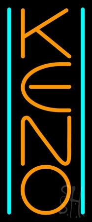 N105-14596-clear Keno 2 Clear Backing Neon Sign, 24 x 1 x 10 in.