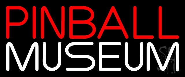 N105-14633-clear Pinball Museum 4 Clear Backing Neon Sign, 10 x 1 x 24 in.
