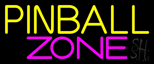 N105-14655-clear Pinball Zone 4 Clear Backing Neon Sign, 10 x 1 x 24 in.