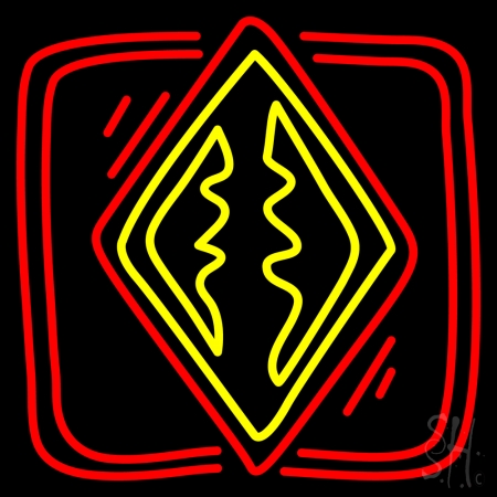 Poker Redand Icon Clear Backing Neon Sign, 24 x 1 x 24 in.