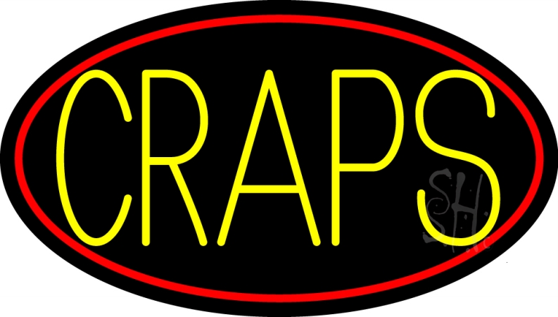 N105-14730-clear Craps 3 Clear Backing Neon Sign, 17 x 1 x 30 in.