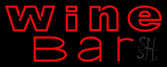 N105-3143-clear Double Stroke Red Wine Clear Backing Neon Sign, 13 x 1 x 32 in.