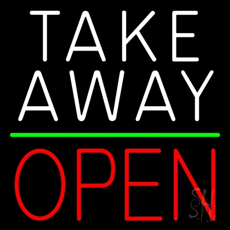 N105-3192-clear Take Away Open Clear Backing Neon Sign, 24 x 1 x 24 in.
