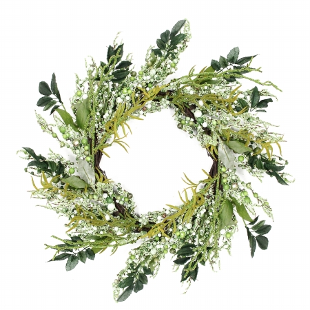 Picture of Gordon 31812267 12 in. Green & Brown Decorative Mixed Berry Artificial Spring Floral Twig Wreath Unlit
