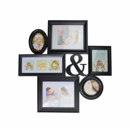 Gordon 31812283 27.75 in. Black Multi Sized Photo Picture Frame Collage Wall Decoration