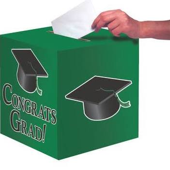 Picture of Hoffmaster Group 083310 6 by 1 Count Congratulations Graduation Party Card Box&#44; Black - Case of 6