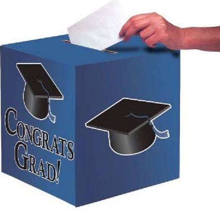 Picture of Hoffmaster Group 083312 6 by 1 Congratulations Graduation Party Card Box Holder&#44; Cobalt - Case of 6