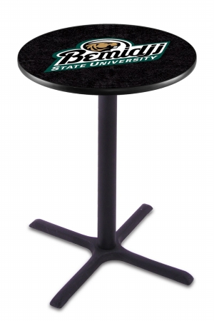 Picture of L211 Bemidji State University 36&quot; Tall - 30&quot; Top Pub Table with Black Wrinkle Finish