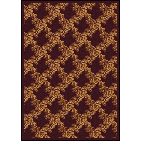 Any Day Matinee Corinth Rectangle Theater Area Rugs  03 Burgundy - 3 ft. 10 in. x 5 ft. 4 in.