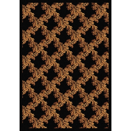 1752C-01 Any Day Matinee Corinth Rectangle Theater Area Rugs  01 Black - 5 ft. 4 in. x 7 ft. 8 in.