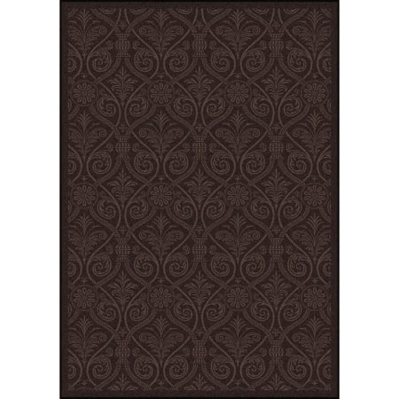 1755C-02 Any Day Matinee Damascus Rectangle Theater Area Rugs  02 Brown - 5 ft. 4 in. x 7 ft. 8 in.