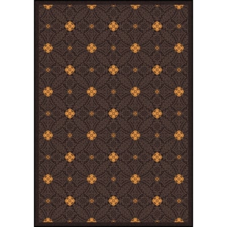 Any Day Matinee Fort Wood Rectangle Theater Area Rugs  02 Brown - 3 ft. 10 in. x 5 ft. 4 in.