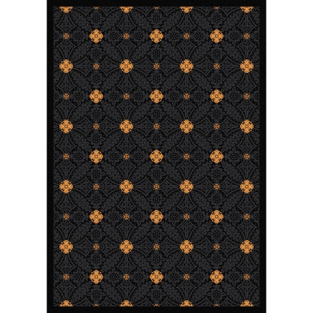 1760C-01 Any Day Matinee Fort Wood Rectangle Theater Area Rugs  01 Black - 5 ft. 4 in. x 7 ft. 8 in.