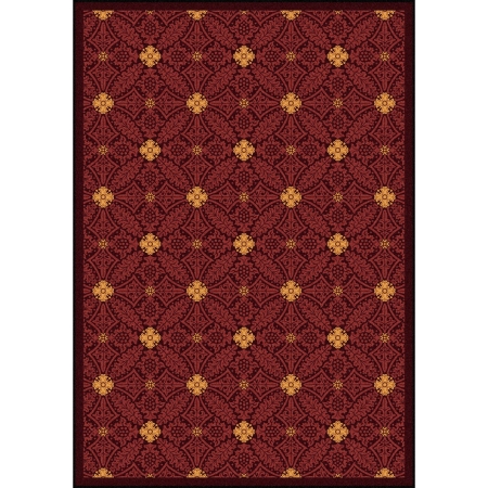 1760C-03 Any Day Matinee Fort Wood Rectangle Theater Area Rugs  03 Burgundy - 5 ft. 4 in. x 7 ft. 8 in.