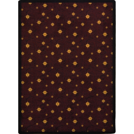 1668B-03 Any Day Matinee Milky Way Rectangle Theater Area Rugs  03 Burgundy - 3 ft. 10 in. x 5 ft. 4 in.