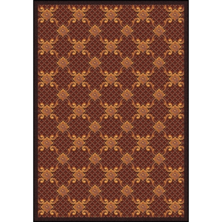 Any Day Matinee Queen Anne Rectangle Theater Area Rugs  03 Burgundy - 3 ft. 10 in. x 5 ft. 4 in -  Back2Basics, BA648306