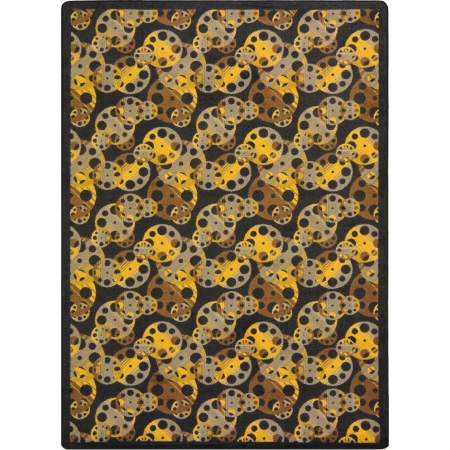 Picture of Joy Carpets 1664B-02 Any Day Matinee Reeling Rectangle Theater Area Rugs  02 Brown - 3 ft. 10 in. x 5 ft. 4 in.