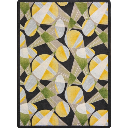 1665B-02 Any Day Matinee Searchlight Rectangle Theater Area Rugs  02 Brown - 3 ft. 10 in. x 5 ft. 4 in.