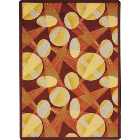 1665B-03 Any Day Matinee Searchlight Rectangle Theater Area Rugs  03 Burgundy - 3 ft. 10 in. x 5 ft. 4 in.