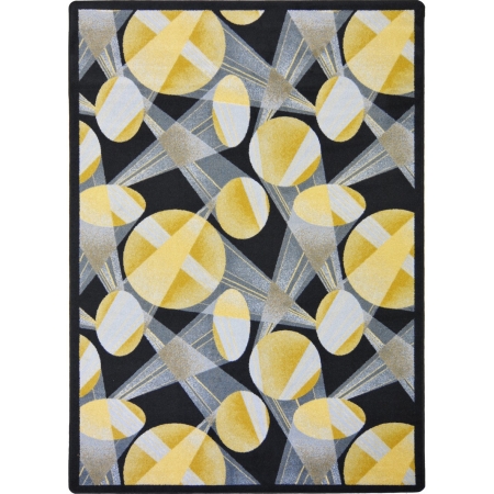 1665C-01 Any Day Matinee Searchlight Rectangle Theater Area Rugs  01 Charcoal - 5 ft. 4 in. x 7 ft. 8 in.
