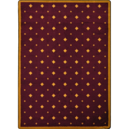 1667C-03 Any Day Matinee Walk of Fame Rectangle Theater Area Rugs  03 Burgundy - 5 ft. 4 in. x 7 ft. 8 in.