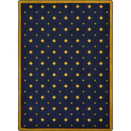 1667D-04 Any Day Matinee Walk of Fame Rectangle Theater Area Rugs 04 Navy - 7 ft. 8 in. x 10 ft. 9 in.