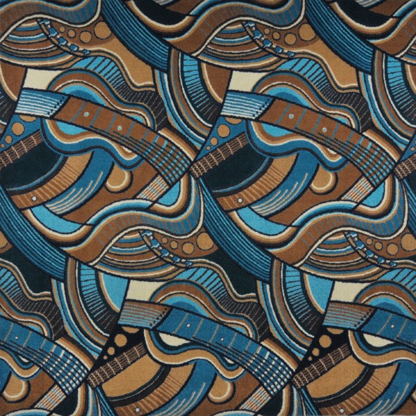 1749C Kaleidoscope Blue Note Rectangle Whimsical Area Rugs  Multi Color - 5 ft. 4 in. x 7 ft. 8 in.