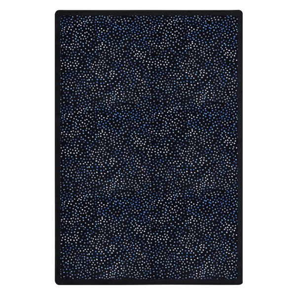 1758B-03 Kaleidoscope Dots Aglow Rectangle Whimsical Area Rugs  03 Silver - 3 ft. 10 in. x 5 ft. 4 in.