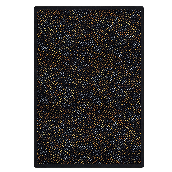 Kaleidoscope Dots Aglow Rectangle Whimsical Area Rugs 01 Gold - 7 ft. 8 in. x 10 ft. 9 in.