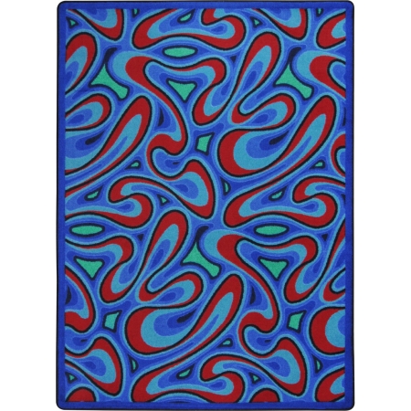 Kaleidoscope Groovy Rectangle Whimsical Area Rugs Multi Color - 7 ft. 8 in. x 10 ft. 9 in.