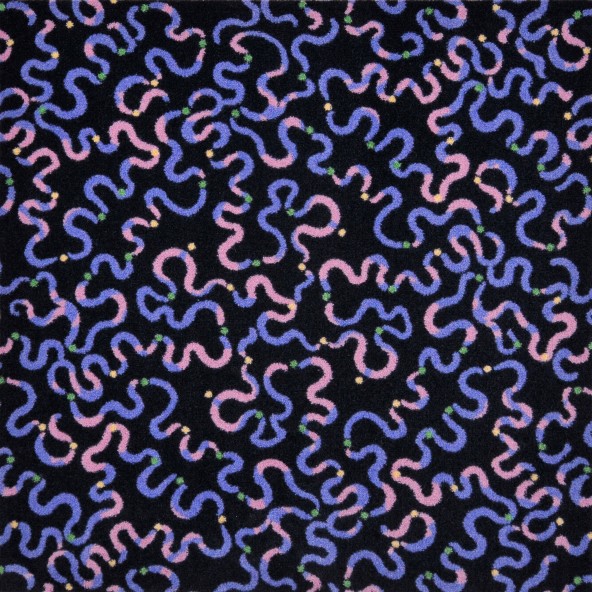 1769B-03 Kaleidoscope Serpentine Rectangle Whimsical Area Rugs  03 Purple - 3 ft. 10 in. x 5 ft. 4 in.