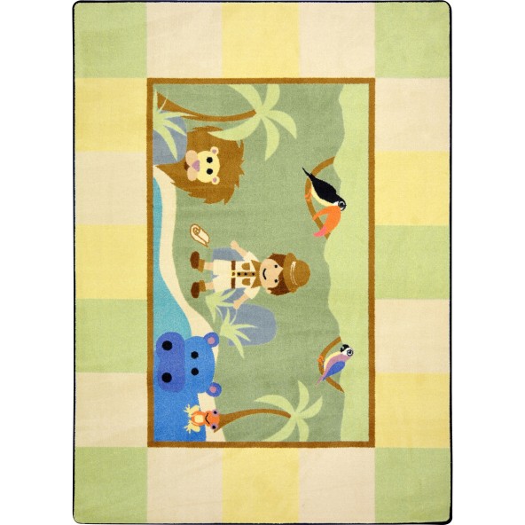Kid Essentials Lil Explorer Active Play & Juvenile Round Rugs  Multi Color - 5 ft. 4 in.