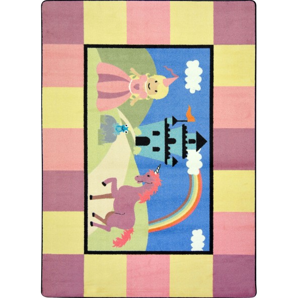 Kid Essentials Lil Princess Active Play & Juvenile Round Rugs Multi Color - 7 ft. 7 in.