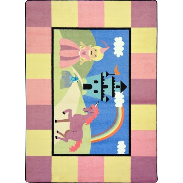 Kid Essentials Lil Princess Active Play & Juvenile Round Rugs Multi Color - 5 ft. 4 in.