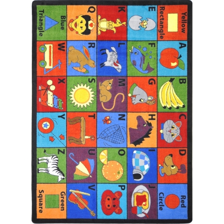 1633D Kid Essentials Say My Name Early Childhood Rectangle Rugs Multi Color - 7 ft. 8 in. x 10 ft. 9 in.