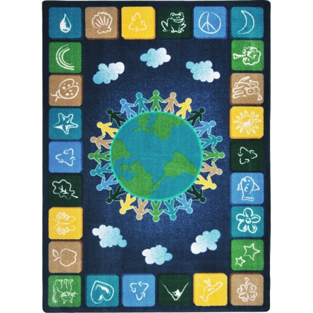 Kid Essentials One World Geography & Environment Rectangle Rugs Neutrals - 5 ft. 4 in. x 7 ft. 8 in.