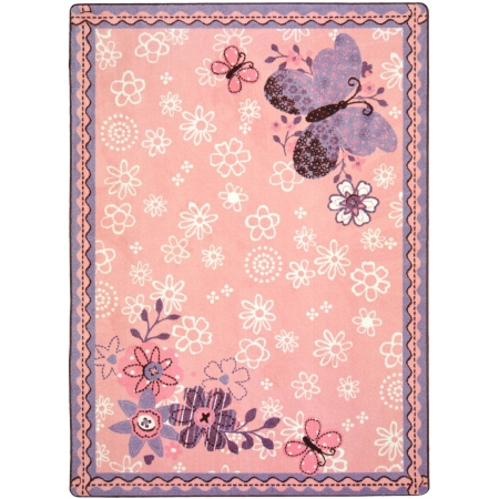 Kid Essentials Flower Fields Infants & Toddlers Rectangle Rugs  Multi Color - 5 ft. 4 in. x 7 ft. 8 in.