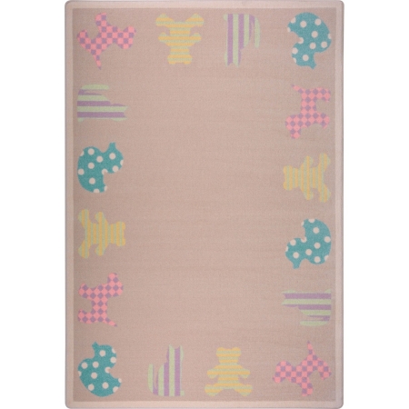 1743D-03 Kid Essentials Frisky Friends Infants & Toddlers Rectangle Rugs 03 Multi Color - 7 ft. 8 in. x 10 ft. 9 in.