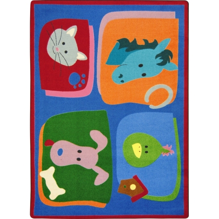 1716B Kid Essentials My Favorite Animals Infants & Toddlers Rectangle Rugs  Multi Color - 3 ft. 10 in. x 5 ft. 4 in.