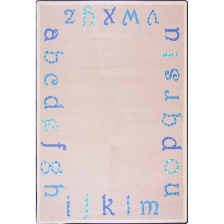 1731B-02 Kid Essentials Polka Dot ABCs Infants & Toddlers Rectangle Rugs  02 Blue - 3 ft. 10 in. x 5 ft. 4 in.