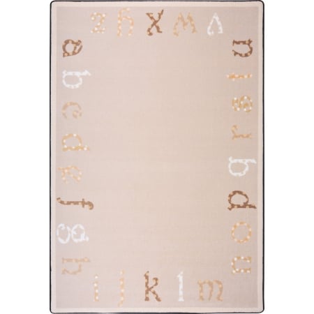 1731D-01 Kid Essentials Polka Dot ABCs Infants & Toddlers Rectangle Rugs 01 Beige - 7 ft. 8 in. x 10 ft. 9 in.