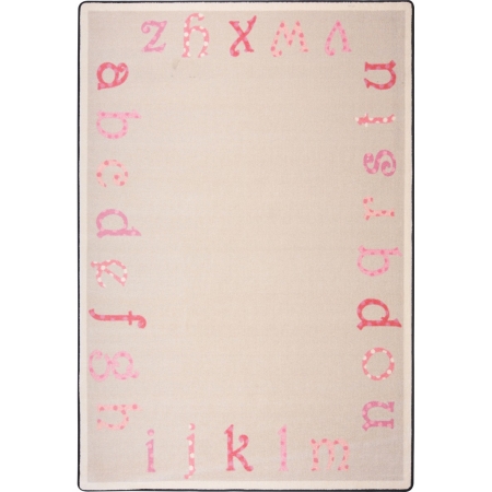 1731D-04 Kid Essentials Polka Dot ABCs Infants & Toddlers Rectangle Rugs  04 Pink - 7 ft. 8 in. x 10 ft. 9 in.