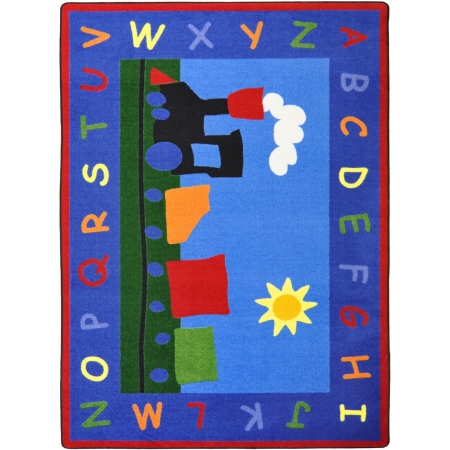 1713D Kid Essentials Tiny Train Infants & Toddlers Rectangle Rugs  Multi Color - 7 ft. 8 in. x 10 ft. 9 in.