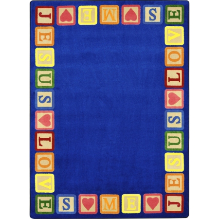 1651B Kid Essentials Blocks of Love Rectangle Inspirational Area Rugs  Multi Color - 3 ft. 10 in. x 5 ft. 4 in.