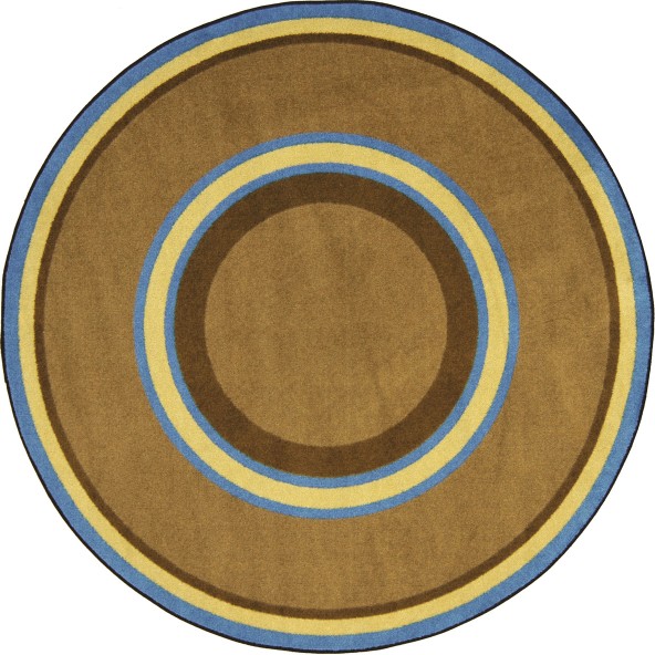 Kid Essentials Ripples Oval Misc Sold Color Area Rugs  03 Chocolate - 3 ft. 10 in. x 5 ft. 4 in.