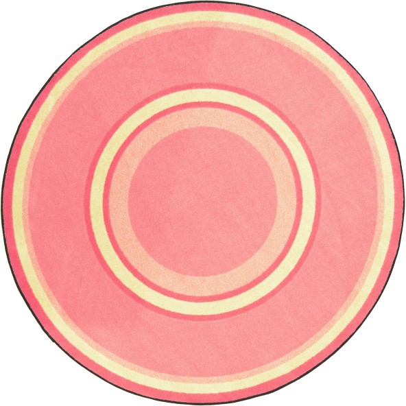 Kid Essentials Ripples Oval Misc Sold Color Area Rugs  04 Pretty Pink - 3 ft. 10 in. x 5 ft. 4 in.
