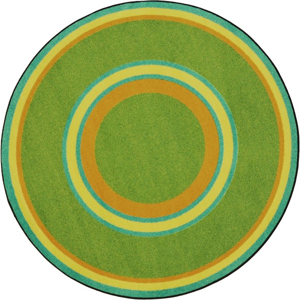 Kid Essentials Ripples Oval Misc Sold Color Area Rugs 06 Retro - 3 ft. 10 in. x 5 ft. 4 in.