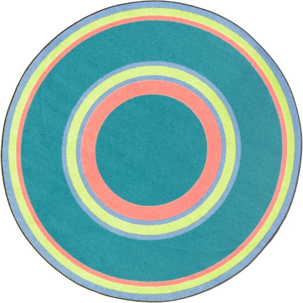Kid Essentials Ripples Oval Misc Sold Color Area Rugs 08 Teen - 3 ft. 10 in. x 5 ft. 4 in.
