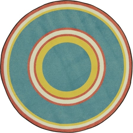 Kid Essentials Ripples Round Misc Sold Color Area Rugs 01 Beach - 7 ft. 7 in.